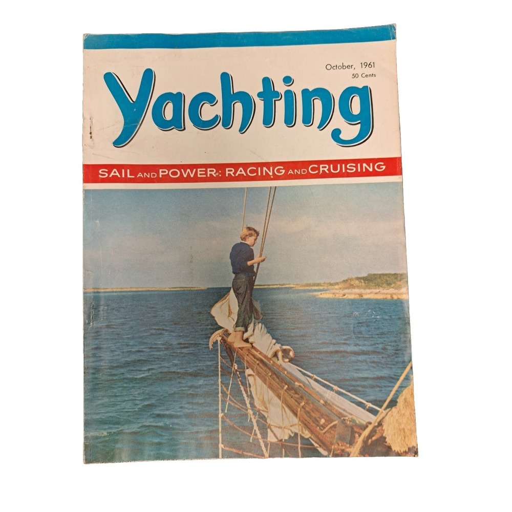 1961 OCTOBER YACHTING Vtg Old Nautica MAGAZINE - RACING AND CRUISING COVER - G11